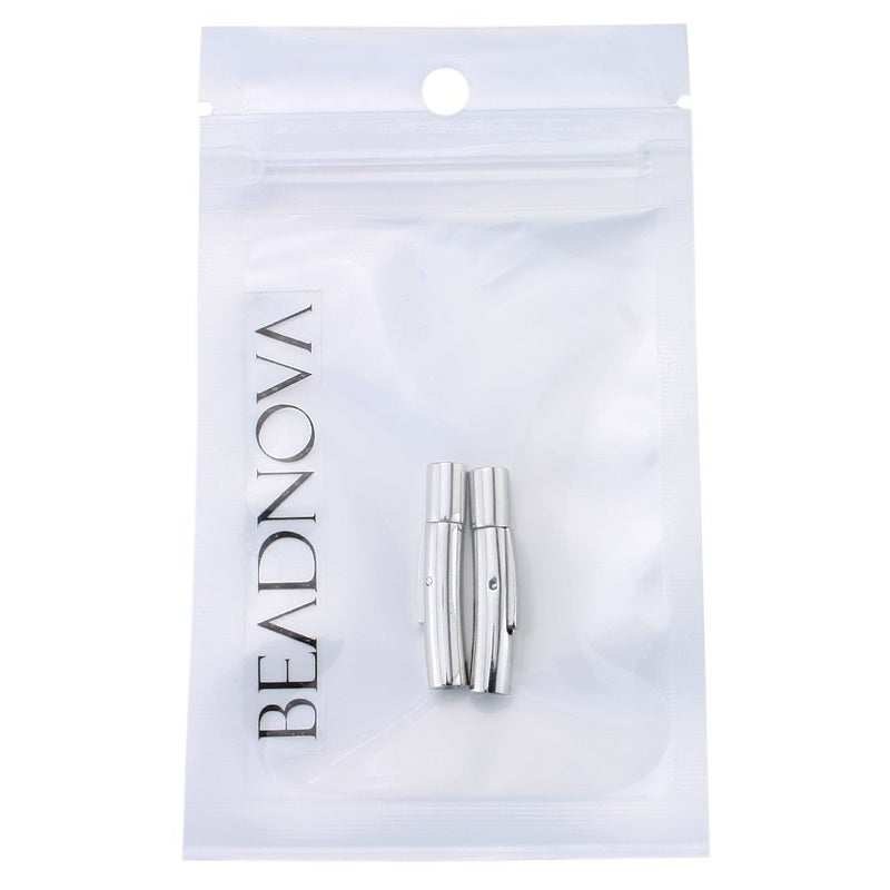 BEADNOVA Cord Ends for Jewelry Making Leather End Caps Steel Clasp for Necklace Bracelet (2pcs / Pack, 3mm Round Cord) - Image 5